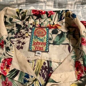 Silk print Johnny Was top